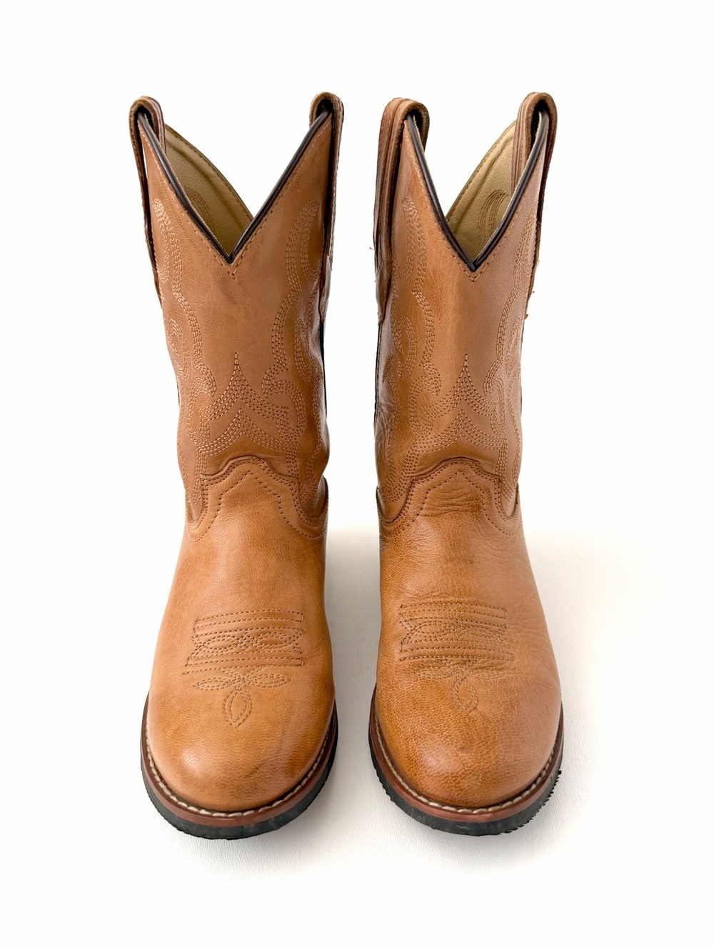 CODY JAMES | Boys Showdown Leather Western Cowboy Boots Tan Brown Size 3 D - Picture 5 of 14